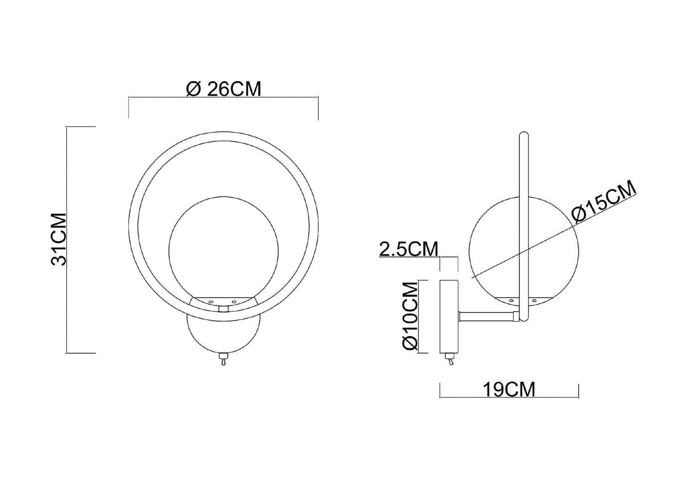 A7741AP-1BK Настенное бра Arte Lamp Matisse A7741AP-1BK