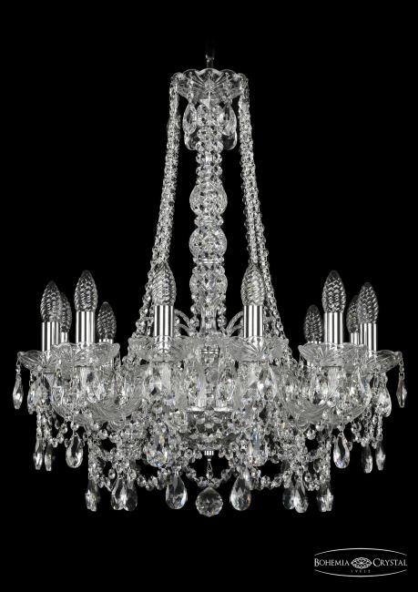 Подвесная хрустальная люстра 1411 Bohemia 1411/12/195/h-70 Ni