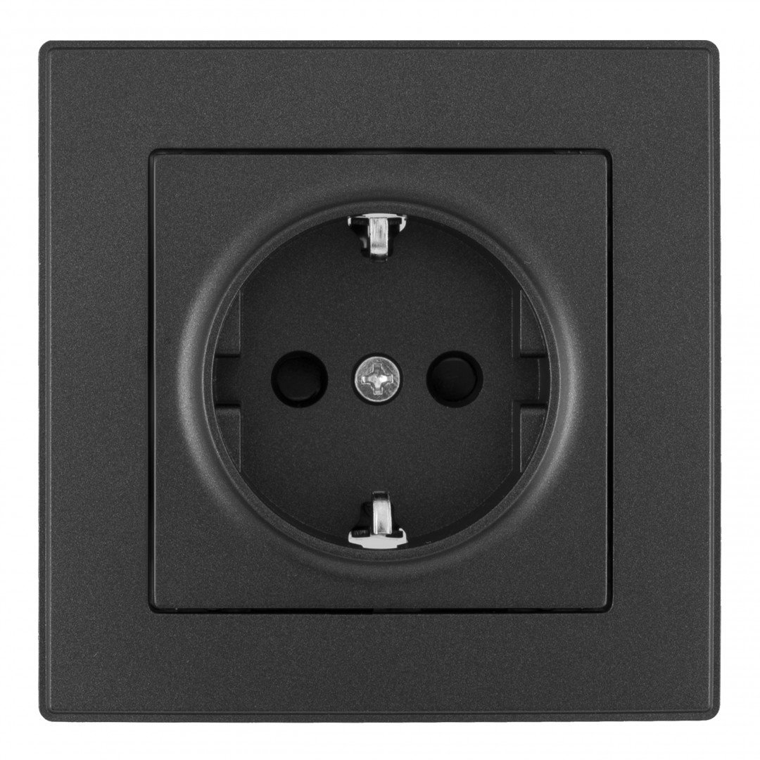 SET06-1-40-1 black Розетка Arte Milano Set06-1 SET06-1-40-1 black