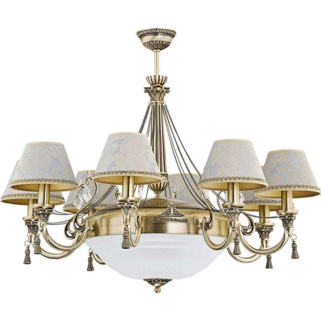 Потолочная люстра Kutek Roma (абажур) ROM-ZW-8+1(P/A)