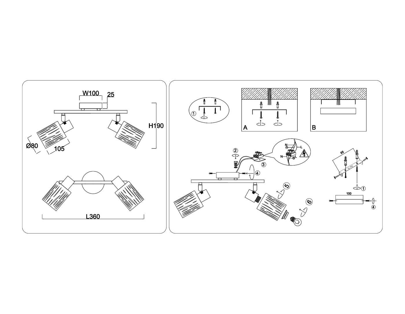 Светильник спот Ambrella Loft TR8664
