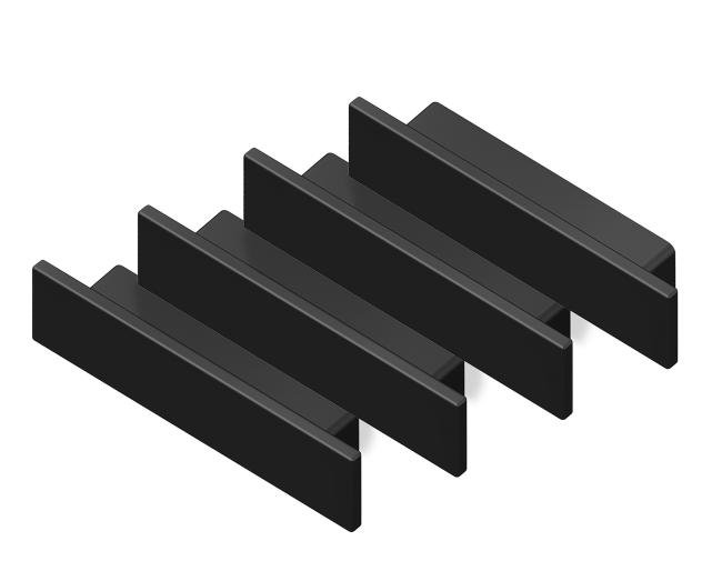 GP8451 Заглушка для накладного алюминиевого профиля GP1800 (комплект 4шт) Ambrella Illumination GP8451