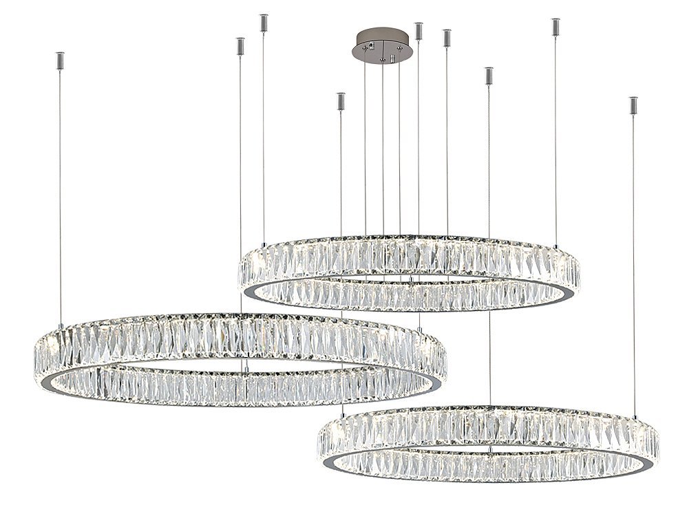 Потолочная чашка 8240 D25 3 горизон.кольца chrome Потолочная чашка Newport Crystal Потолочная чашка 8240 D25 3 горизон.кольца chrome