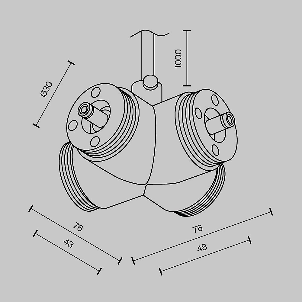 CA017TX-P-B Х-образный вертикальный коннектор для системы Shelf с вводом питания Maytoni Accessories for system Shelf CA017TX-P-B