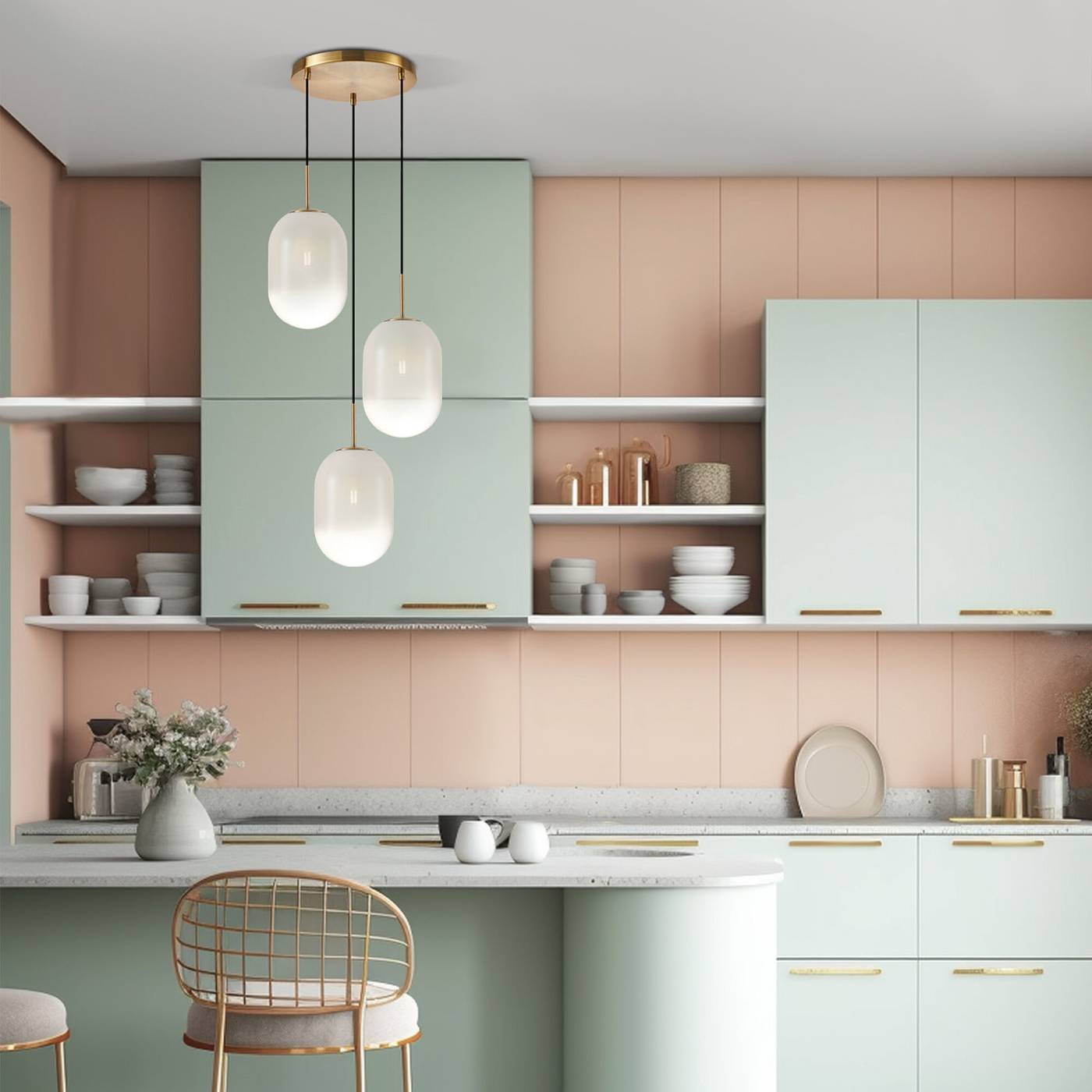 Светильник подвесной Eurosvet Loona 60161/3 латунь