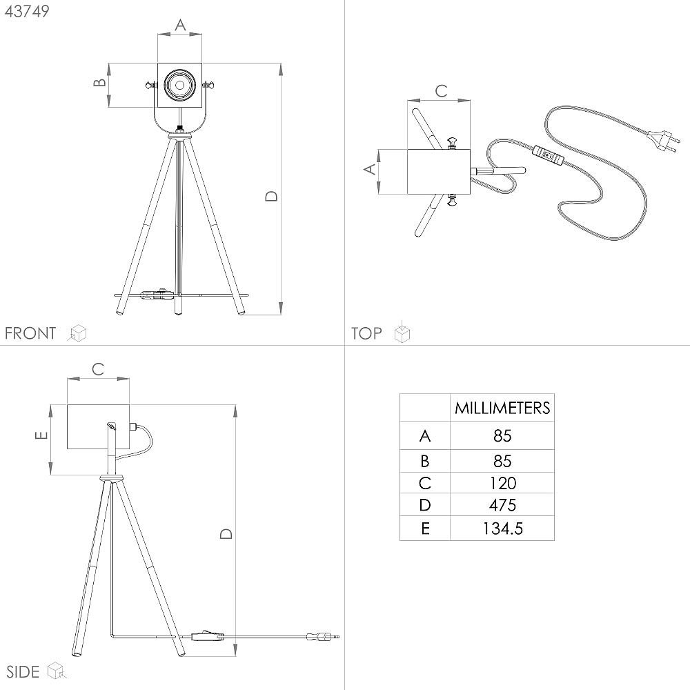 43749 Настольная лампа Eglo Ayles 43749