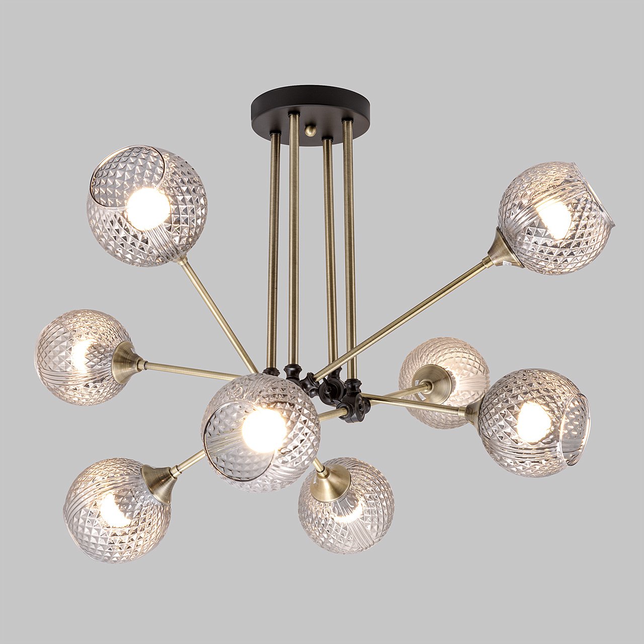 MD.5299-8-S-AB+BK Потолочная люстра IMEX MD.5299-8-S-AB+BK