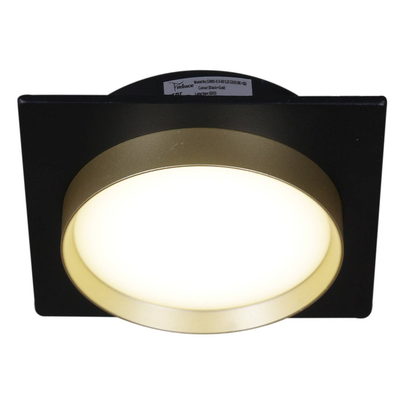 Встраиваемый светильник Reluce 53005-9.0-001LD GX53 BK+GD