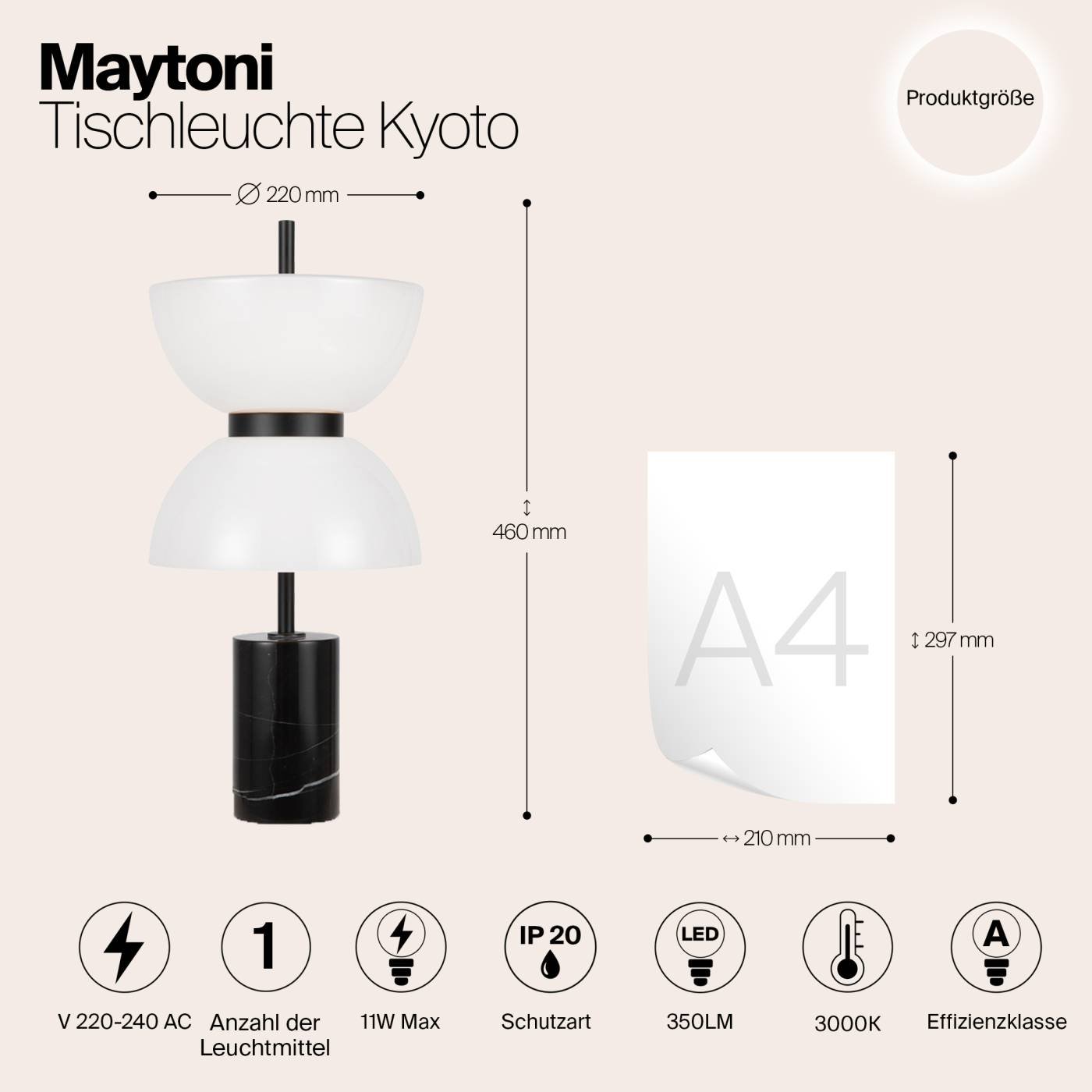 MOD178TL-L11B3K Настольная лампа Maytoni Kyoto MOD178TL-L11B3K
