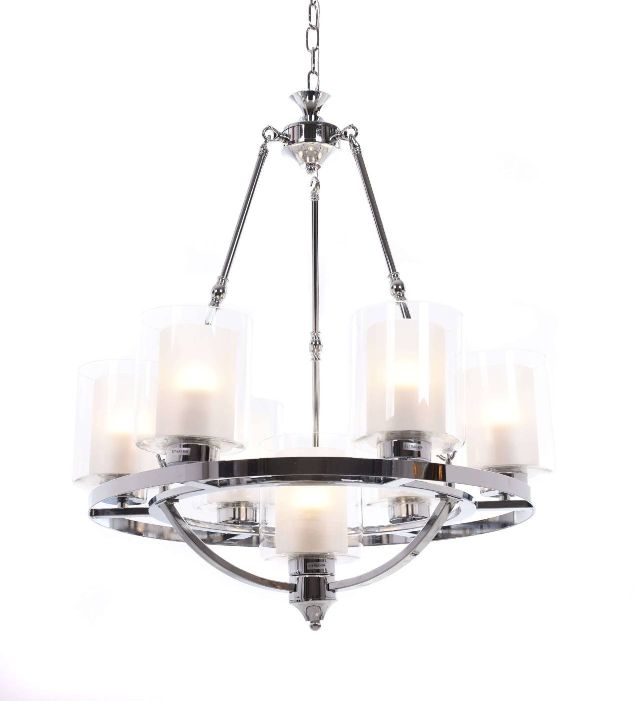 Подвесная люстра Lumina Deco Santini LDP 1220-7 CHR+WT