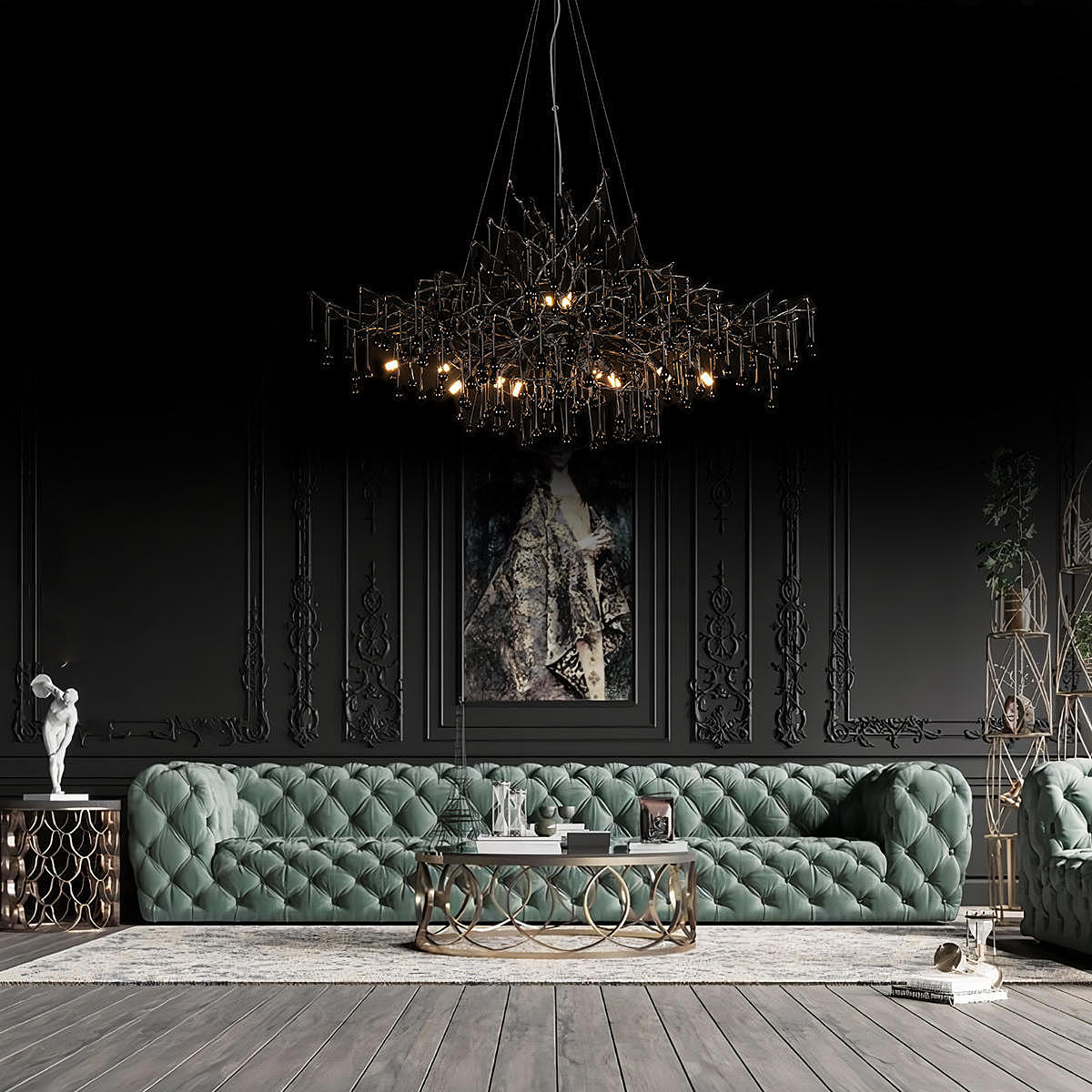 10067/1250 BK Подвесная люстра Loft It Bijout 10067/1250 BK