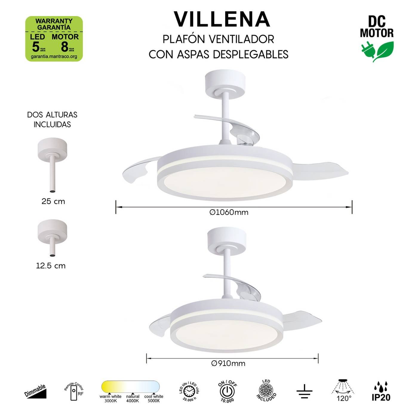 9549 Потолочная люстра VILLENA Mantra 9549