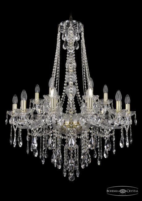 1415/12+6/300/h-108 G Подвесная хрустальная люстра 1415 Bohemia 1415/12+6/300/h-108 G