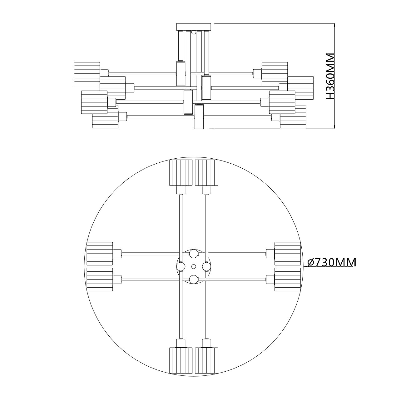 1140/8P Потолочная люстра Escada Reflex 1140/8P