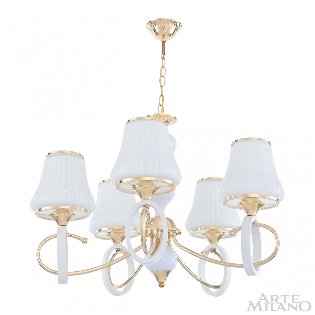 302387/5 Wh/Gd Подвесная люстра Arte Milano Florentia-2387 302387/5 Wh/Gd