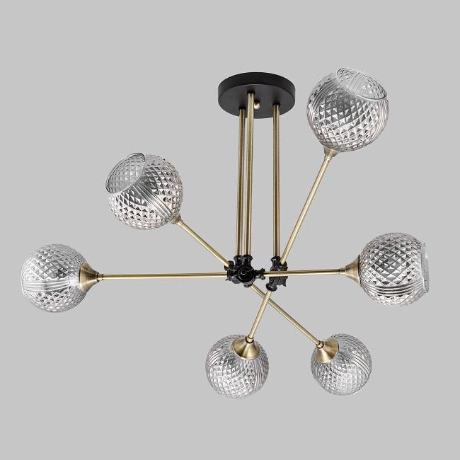 MD.5299-6-S-AB+BK Потолочная люстра IMEX MD.5299-6-S-AB+BK