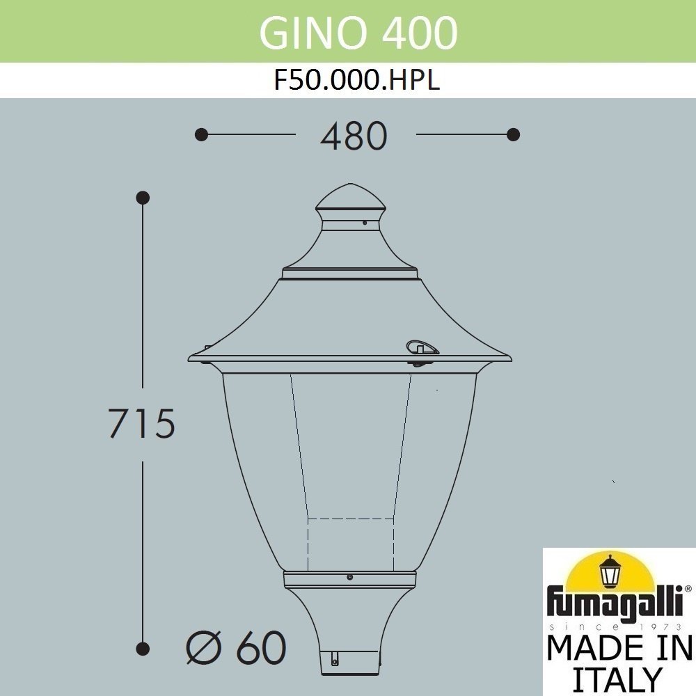 F50.000.000.LXH27 Консольный уличный светильник Fumagalli Gino F50.000.000.LXH27