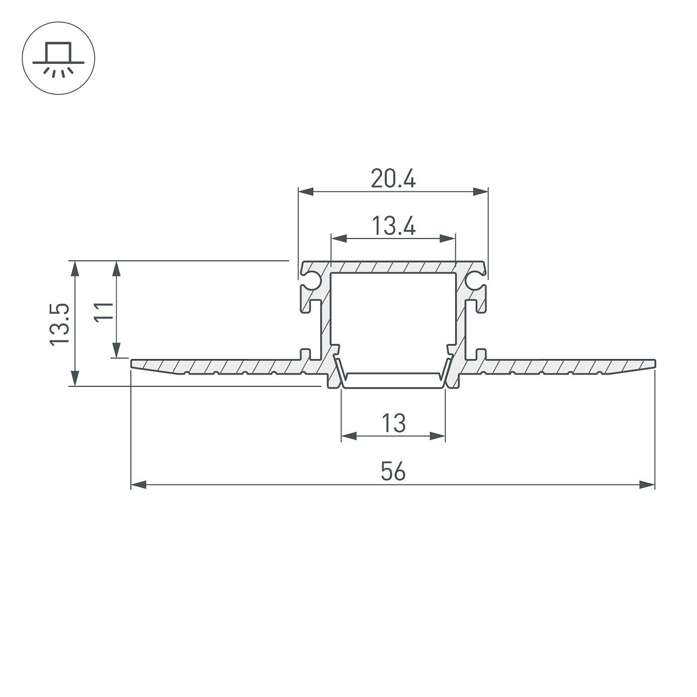 Профиль Arlight Pds 045497