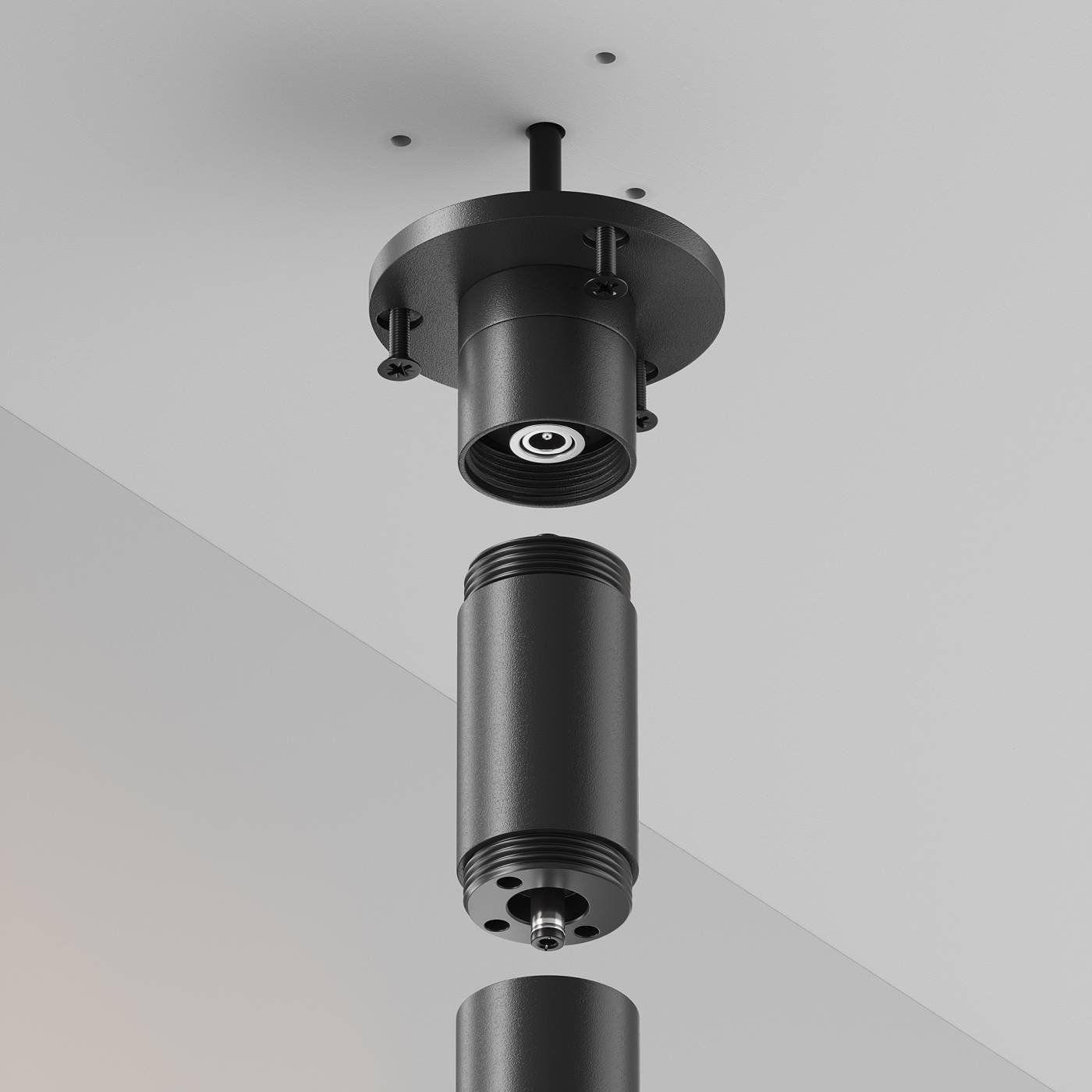 Основание для накладного монтажа системы Shelf с внутренней резьбой с вводом питания Maytoni Accessories for system Shelf CA023BI-P-B