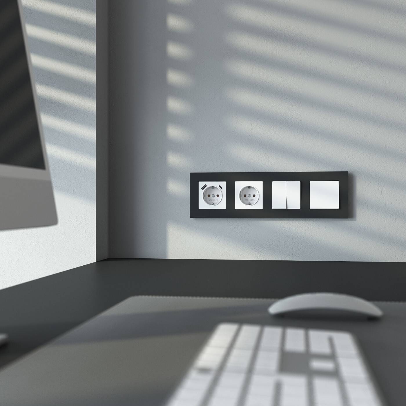 Розетка Werkel Встраиваемые механизмы белые матовые W1171261/ Розетка с заземлением и шторками c крышкой IP44 N (белый матовый)