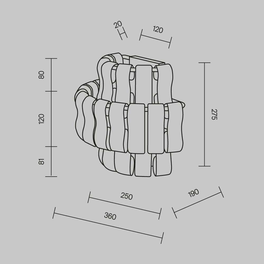 MOD538WL-02MG Бра настенное Boulder Maytoni MOD538WL-02MG