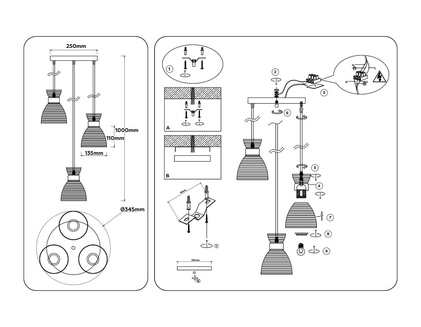 Светильник подвесной Ambrella Loft TR3405