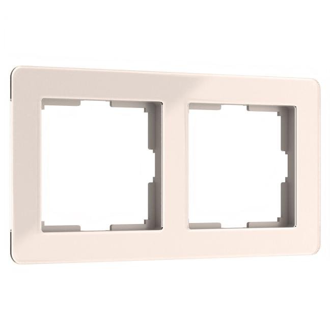 W0022743/ Рамка на 2 поста Acrylic (айвори) Рамка Werkel Acrylic айвори W0022743/ Рамка на 2 поста Acrylic (айвори)
