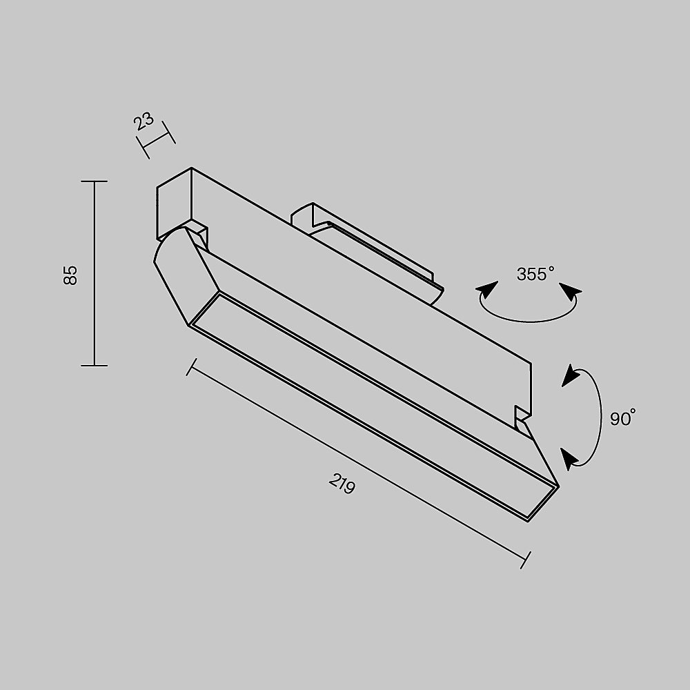 TR223-1-12WCCT-W-W Трековый светильник Maytoni Basis Rot TR223-1-12WCCT-W-W