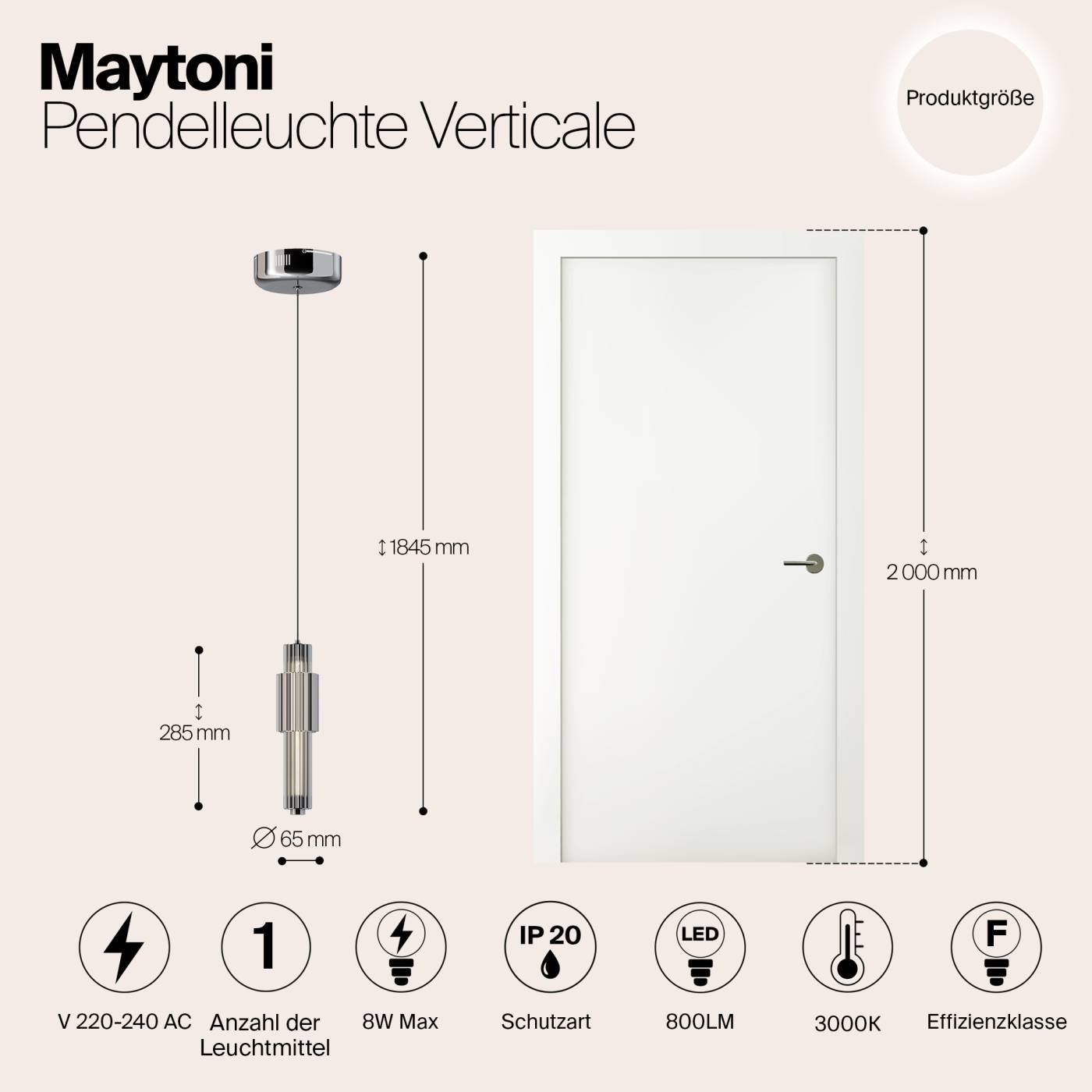 Светильник подвесной Maytoni Verticale MOD308PL-L9CH3K
