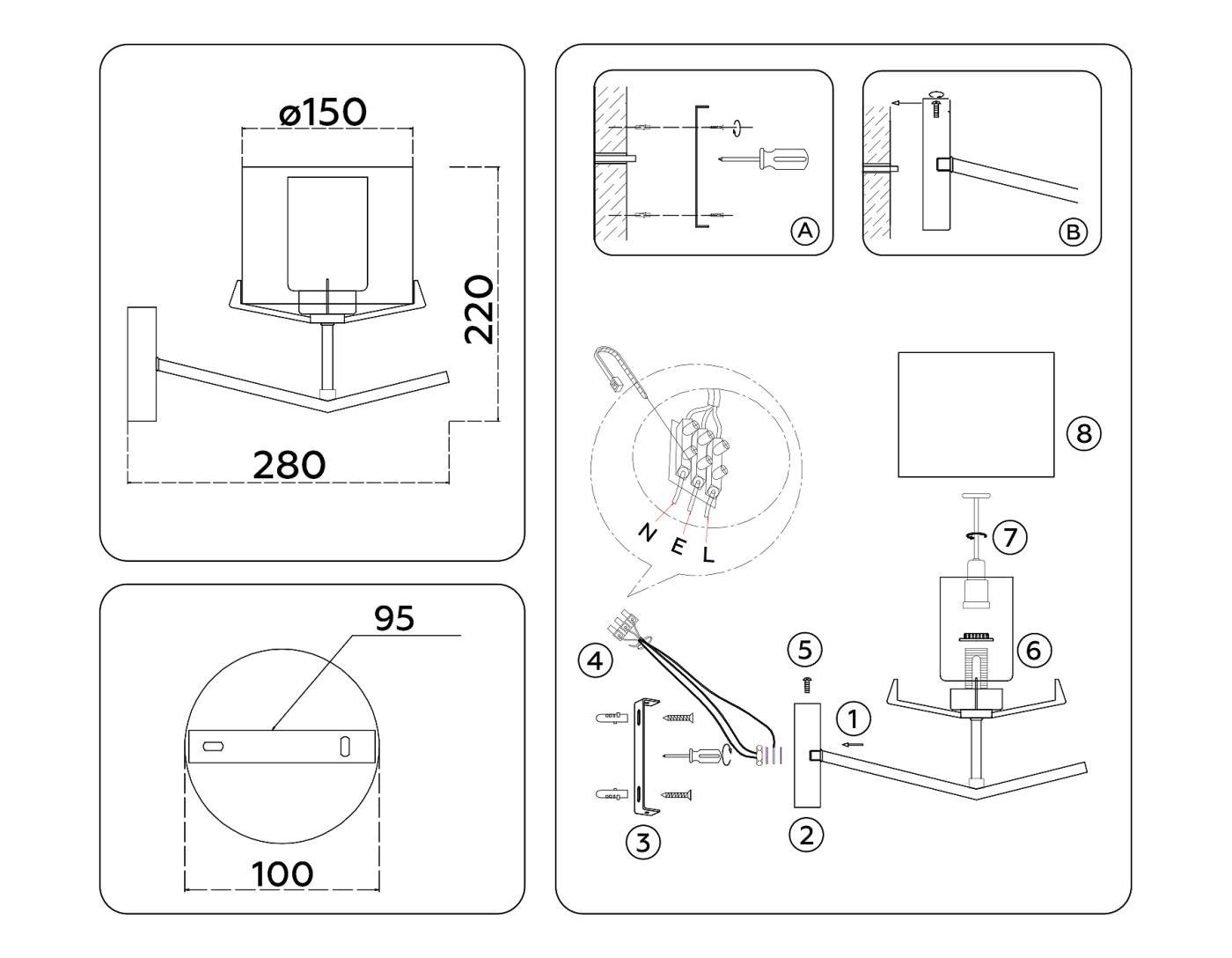 LH57010 Настенное бра Ambrella Modern LH57010
