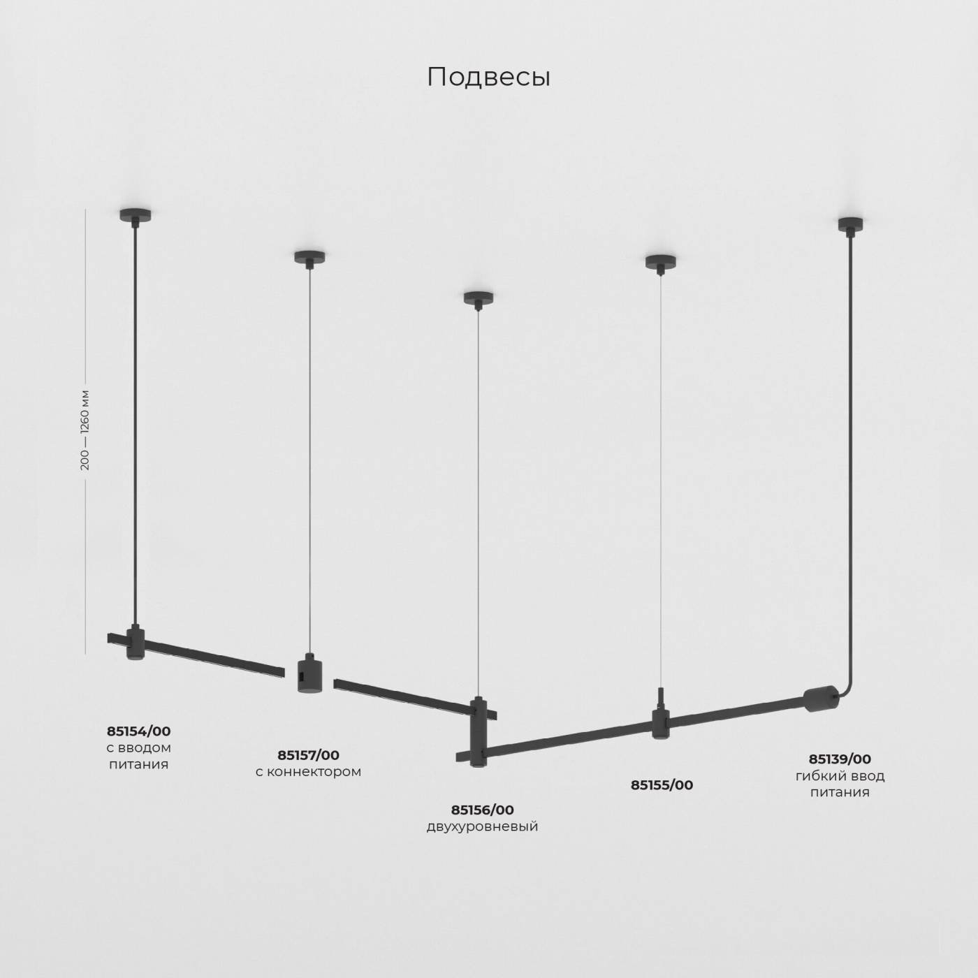 Монтажный элемент Esthetic Magnetic Elektrostandard Esthetic Magnetic Подвесной комплект для подключения трековой системы освещения к питанию (боковой) 85139/00