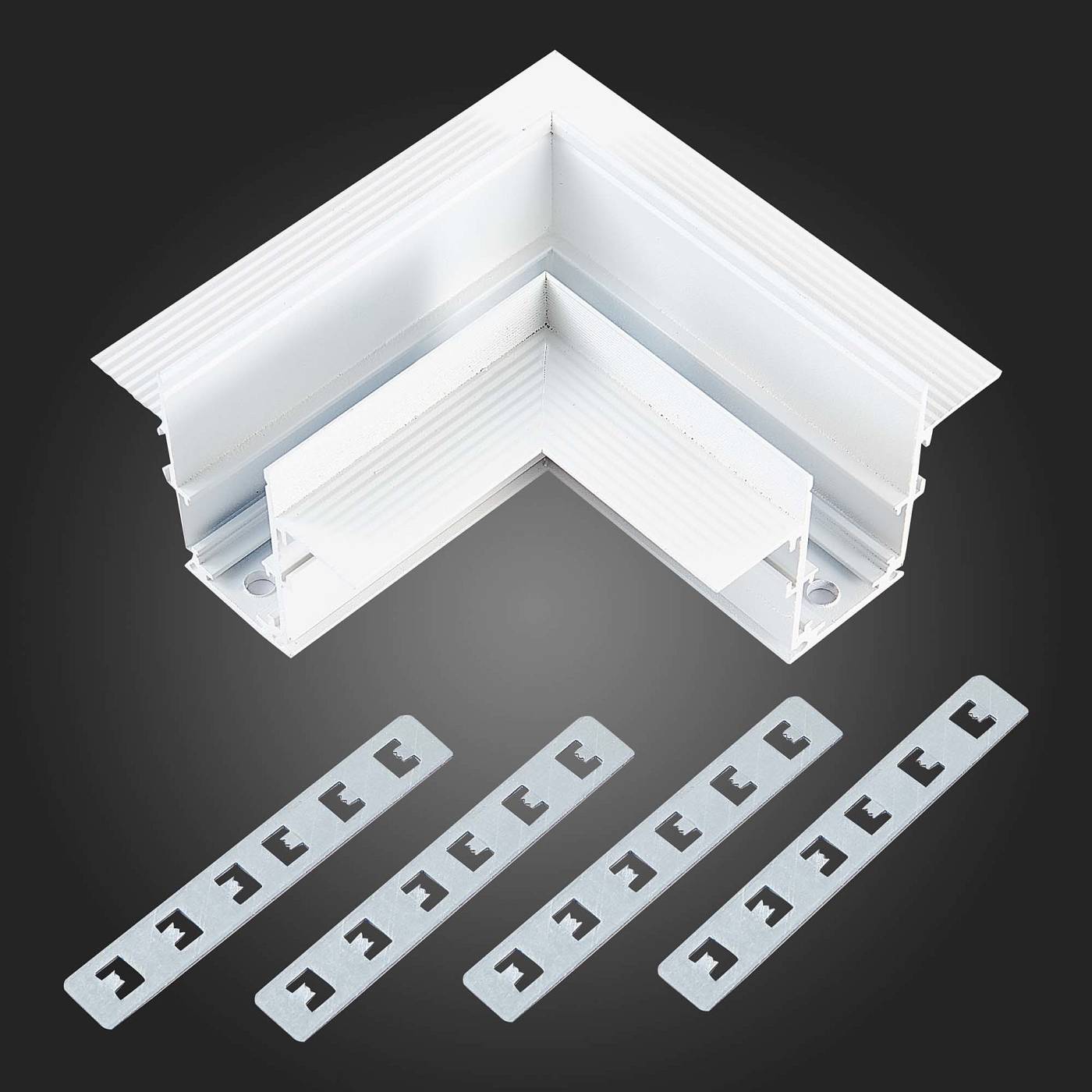 ST007.529.12 Угол-соединитель для встраиваемого магнитного шинопровода под ГКЛ 12мм ST Luce Skyline 48 ST007.529.12