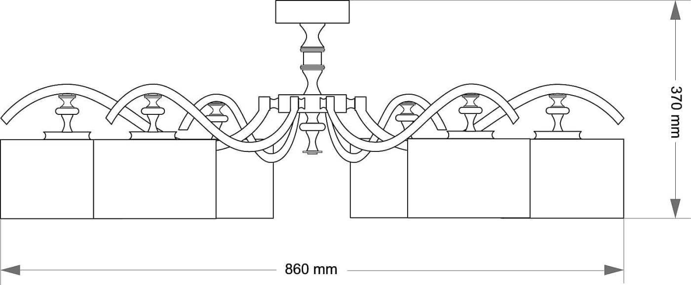 Потолочная люстра Kutek Averno AVE-PL-6(N/A)