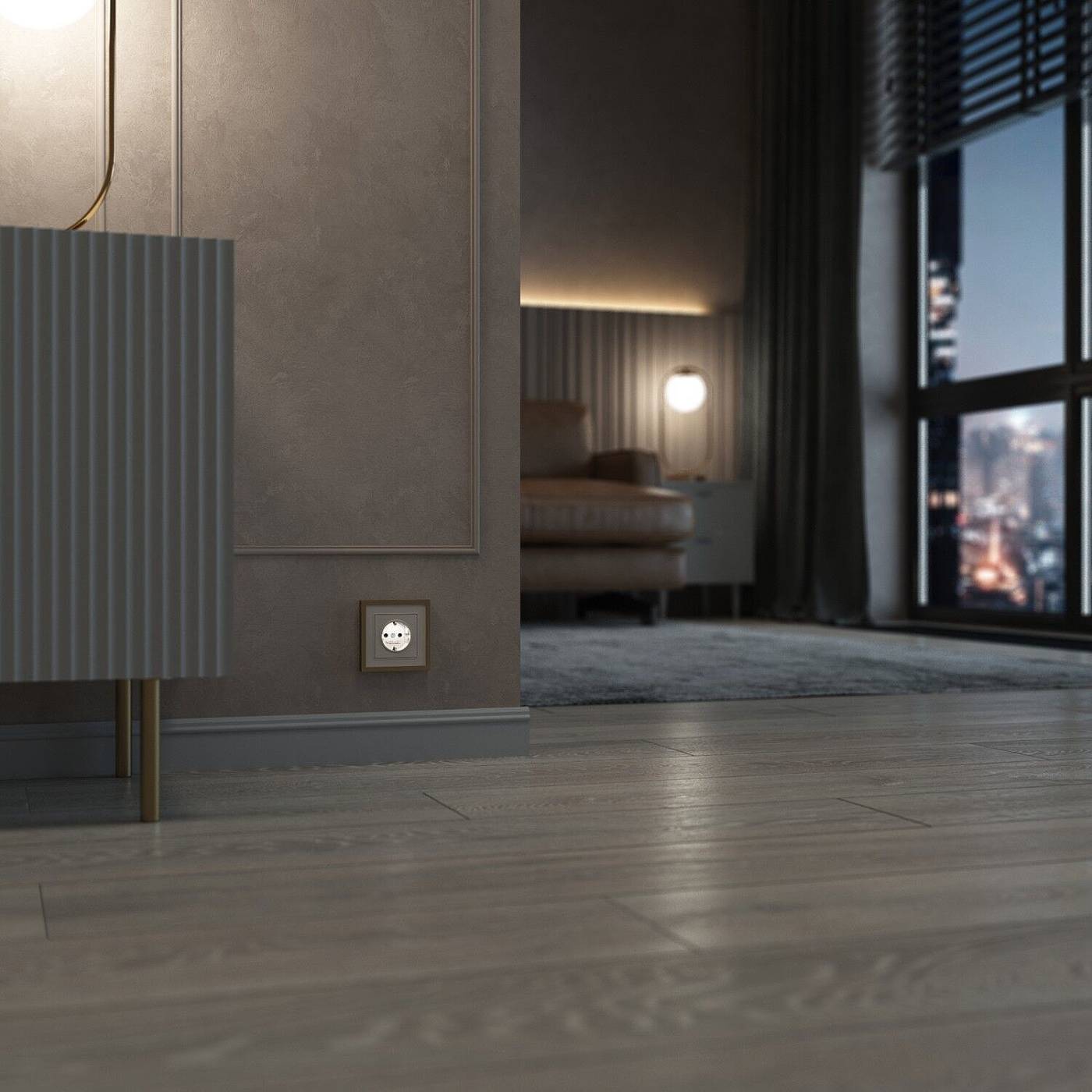 Розетка Werkel Встраиваемые механизмы айвори матовые W1171462/ Розетка с подсветкой W (айвори матовый)