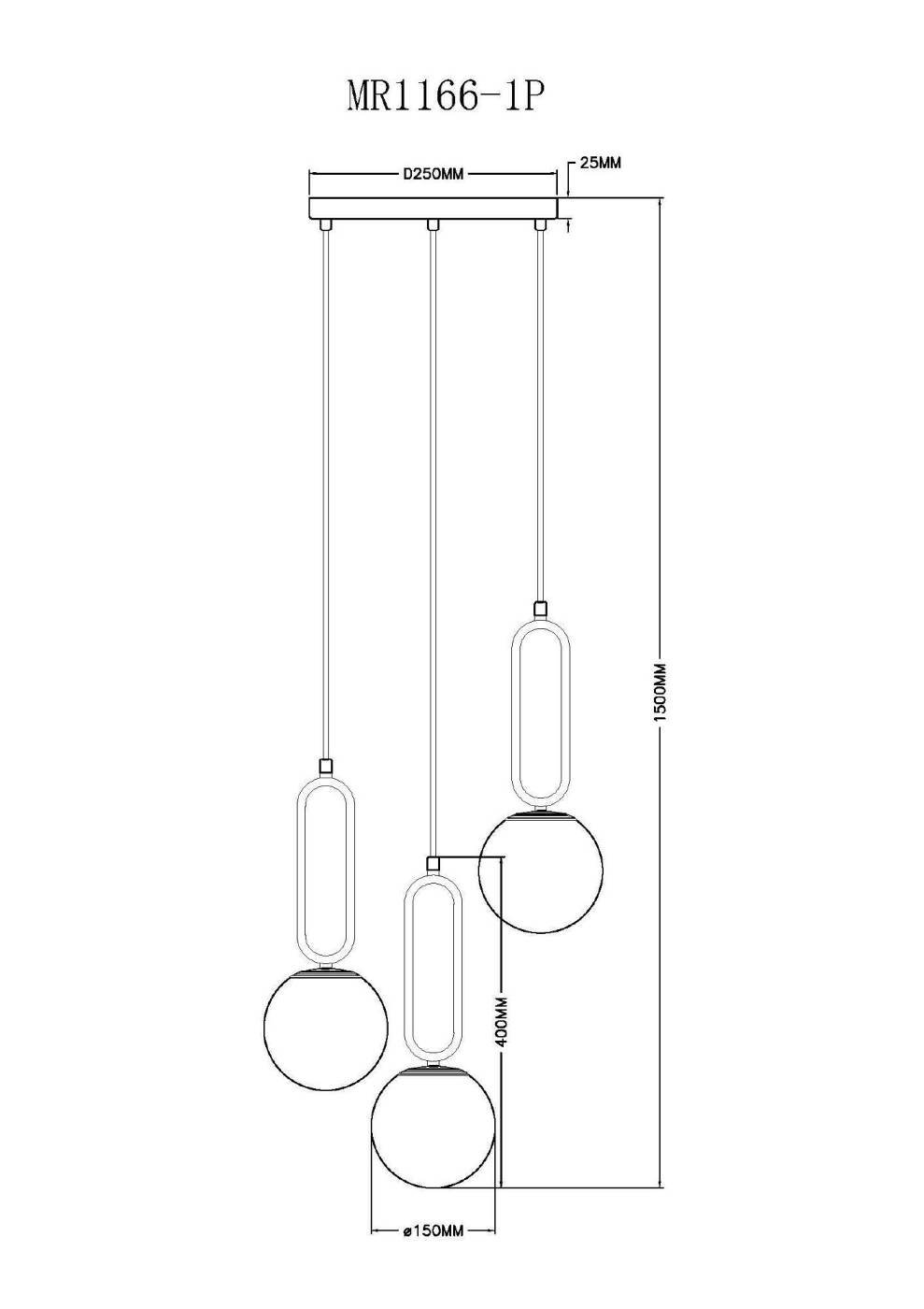 Светильник подвесной MyFar Pierre MR1166-1P