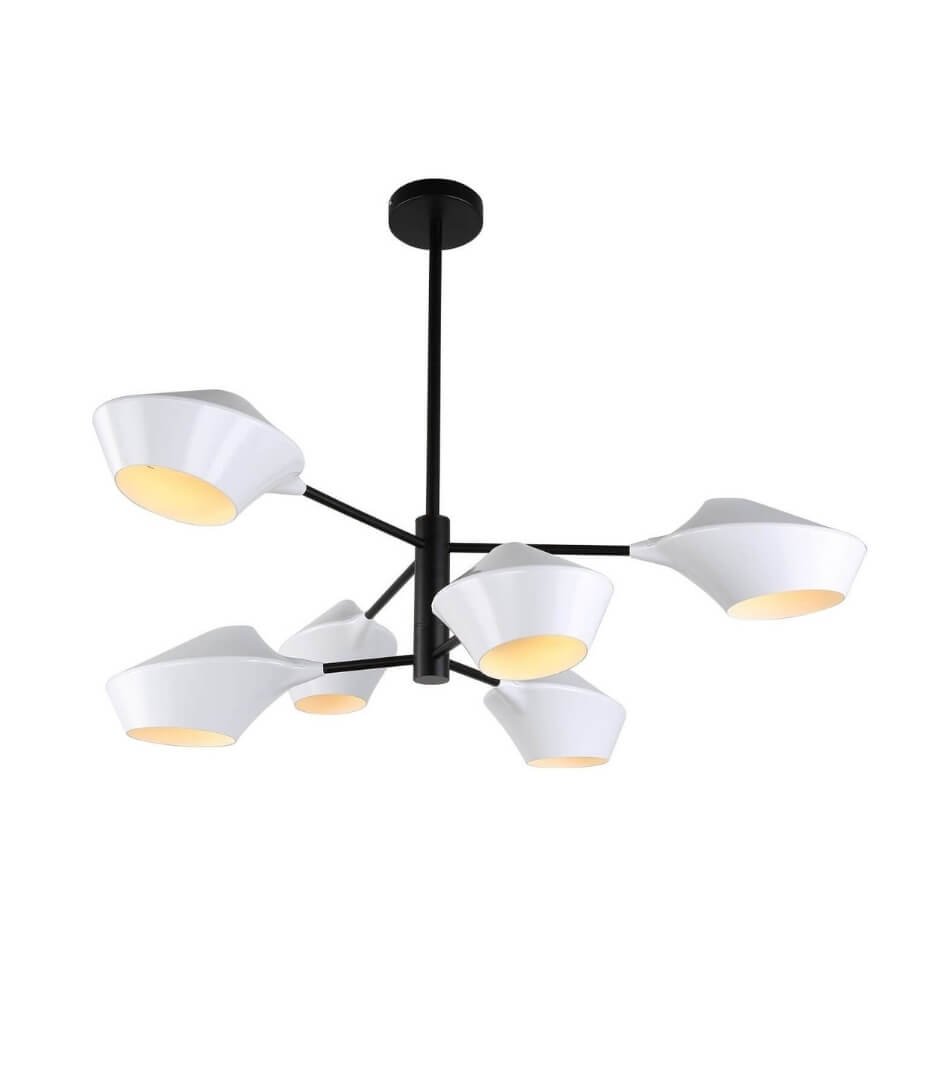 Люстра на штанге Lumina Deco LDP 6037-6 WT+BK