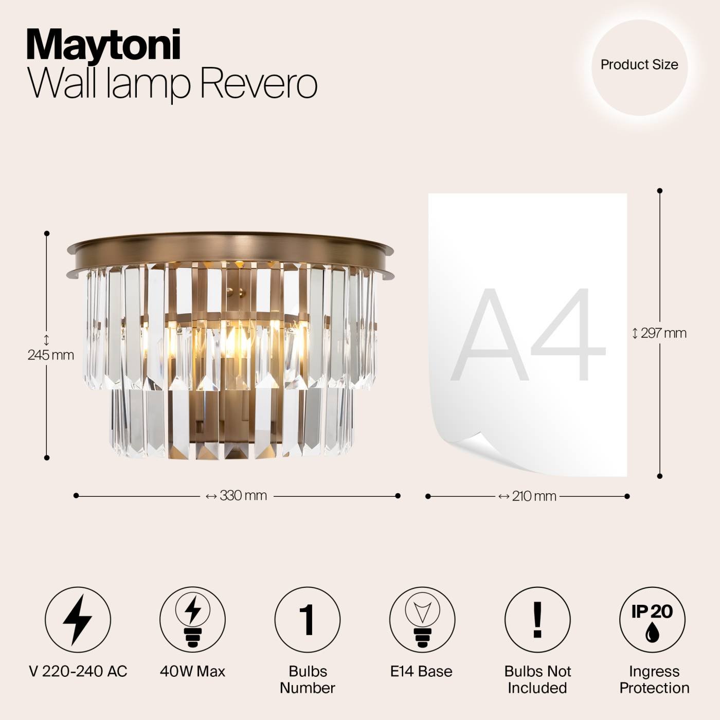 MOD085WL-01BS Настенное бра Maytoni Revero MOD085WL-01BS