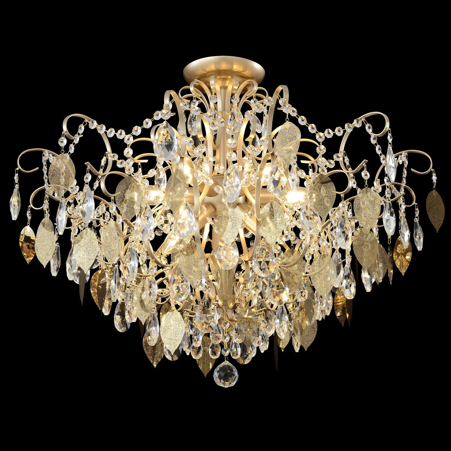 ESMIRALDA PL9 GOLD Потолочная люстра Crystal Lux Esmiralda ESMIRALDA PL9 GOLD