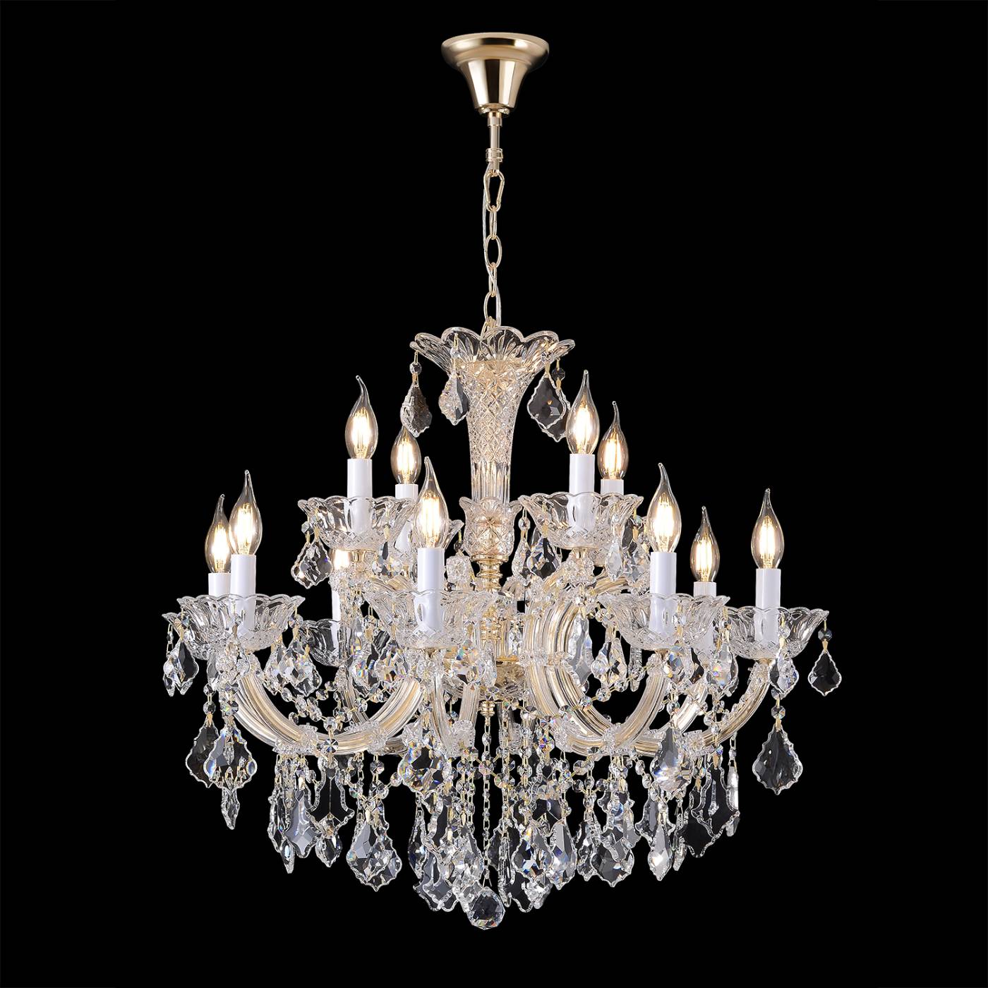 CRISTELLE SP8+4 GOLD Подвесная люстра CRISTELLE Crystal Lux CRISTELLE SP8+4 GOLD