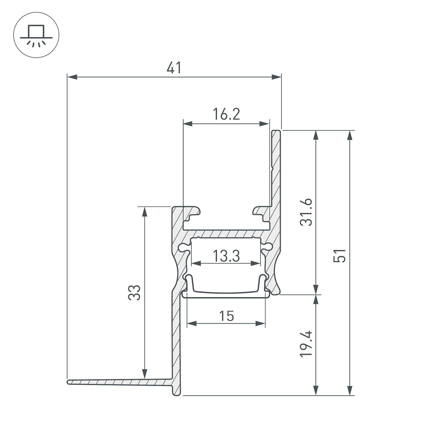 Профиль Arlight Shadow 045554