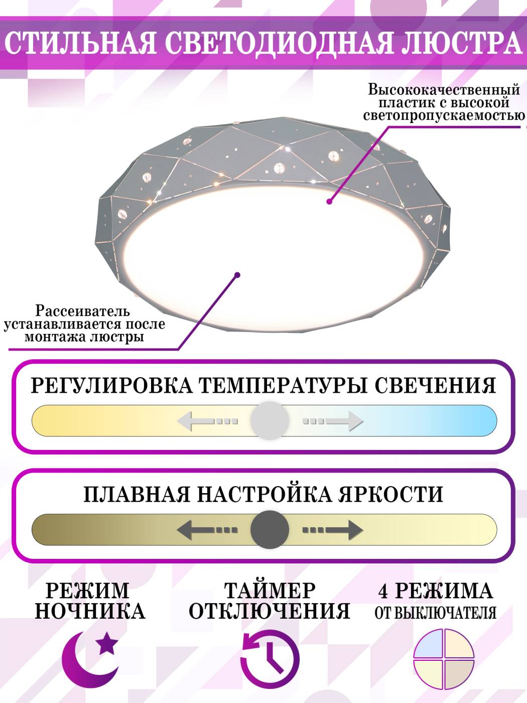Потолочная люстра Natali Kovaltseva LED LED LAMPS 81205
