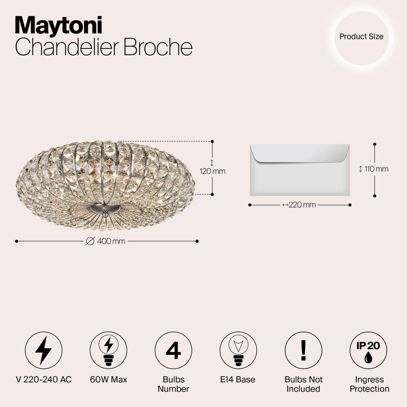 DIA902-04-N Потолочная люстра Maytoni Broche DIA902-04-N
