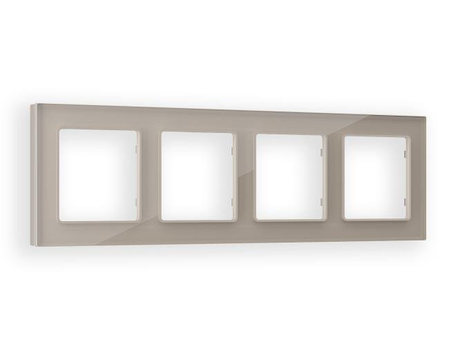 Рамка Ambrella Volt Platos Стекло натуральное AF380604