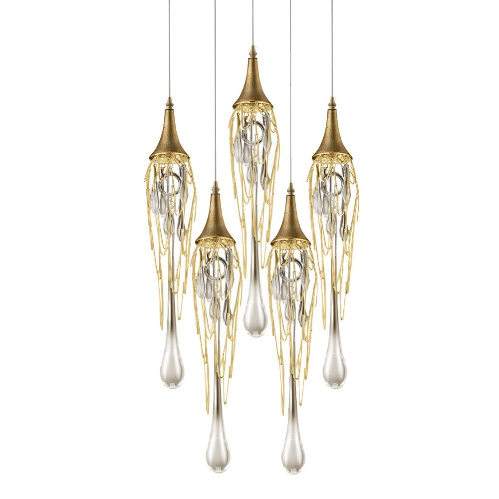 P68009L-5/R gold Светильник подвесной Delight Collection Goddess Tears P68009L-5/R gold