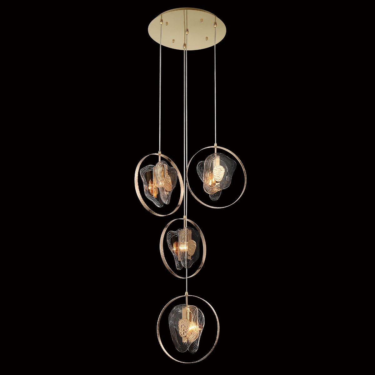 P60669-4 gold/clear Светильник подвесной Delight Collection P60669 P60669-4 gold/clear