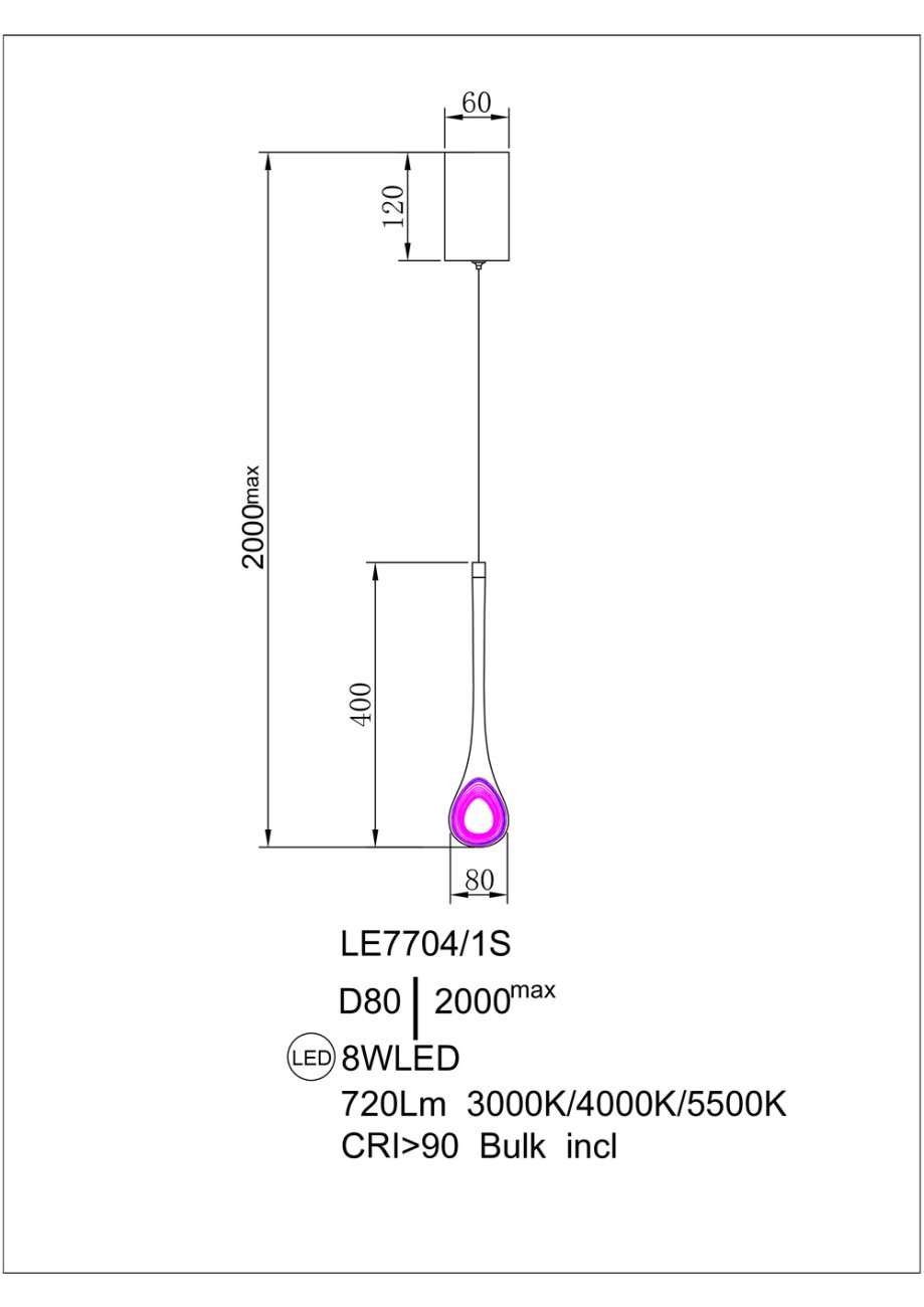 Светильник подвесной LEON Nicole LE7704/1S Gold
