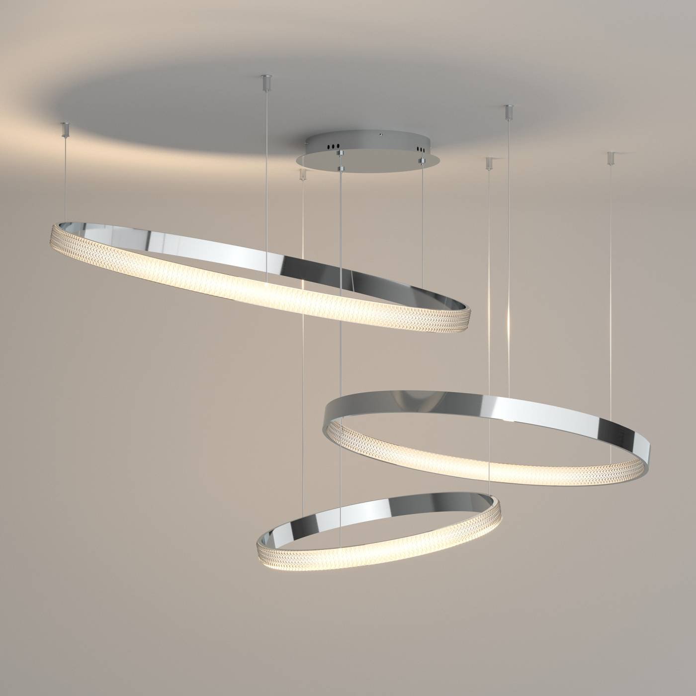 Подвесная люстра с пультом Posh Eurosvet 90175/3 хром