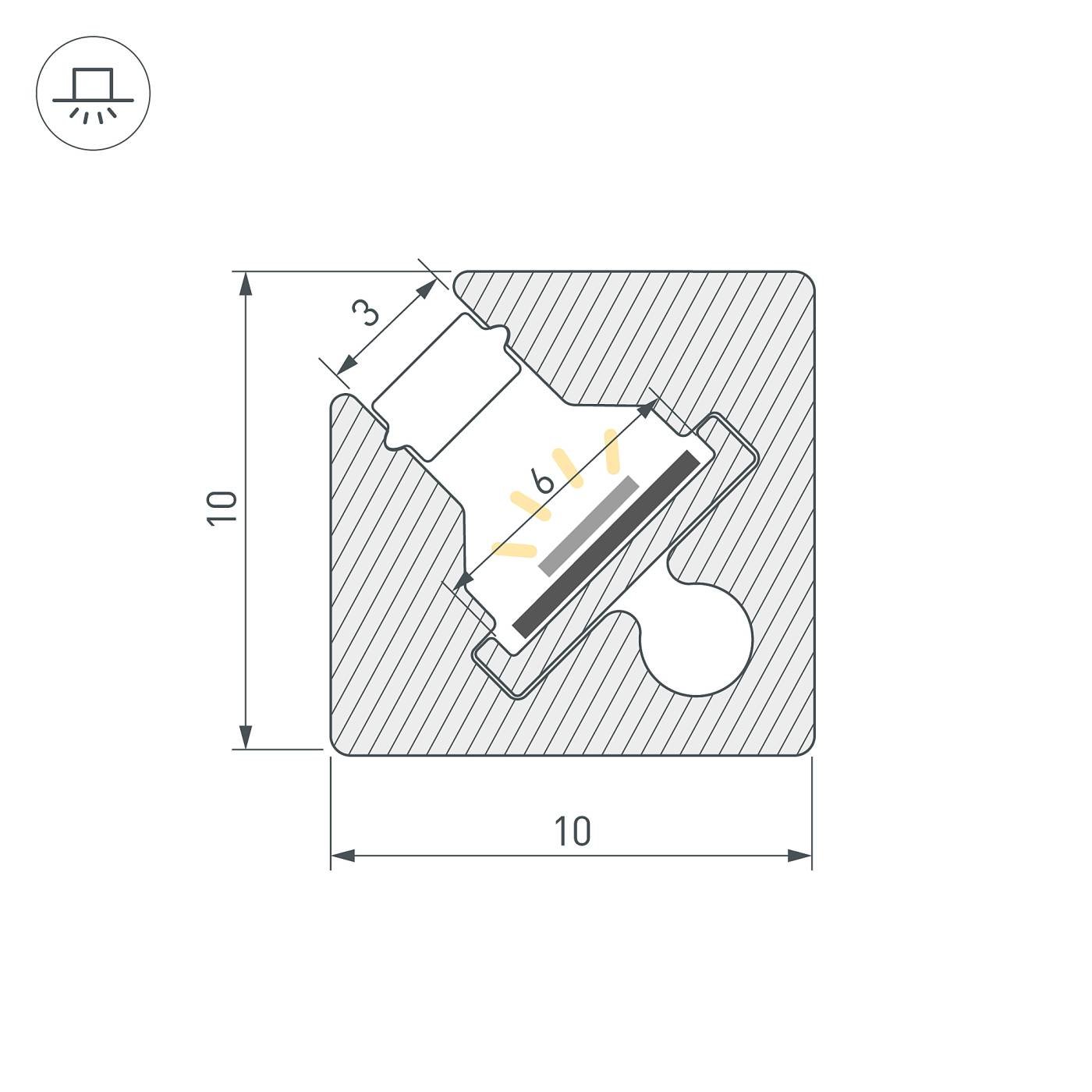 Профиль Arlight Sl-Kant 055325