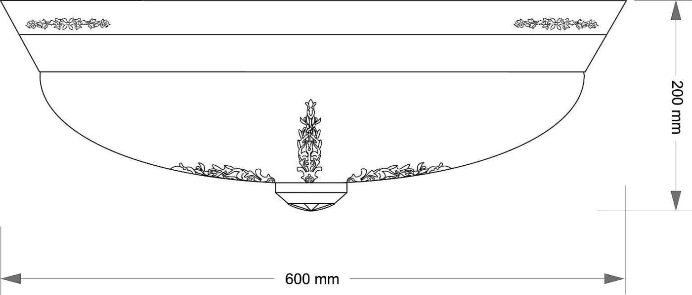 Светильник потолочный Kutek Bellagio BEL-PL-3(P)CR-OZ