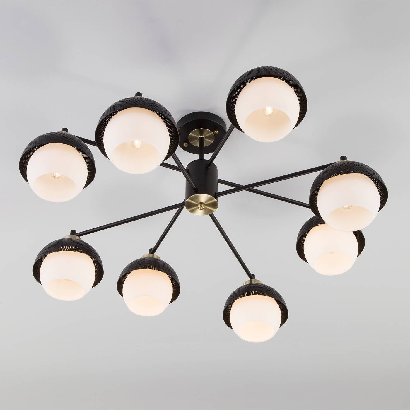 70106/8 черный Smart Потолочная люстра Eurosvet Nocciola 70106/8 черный Smart